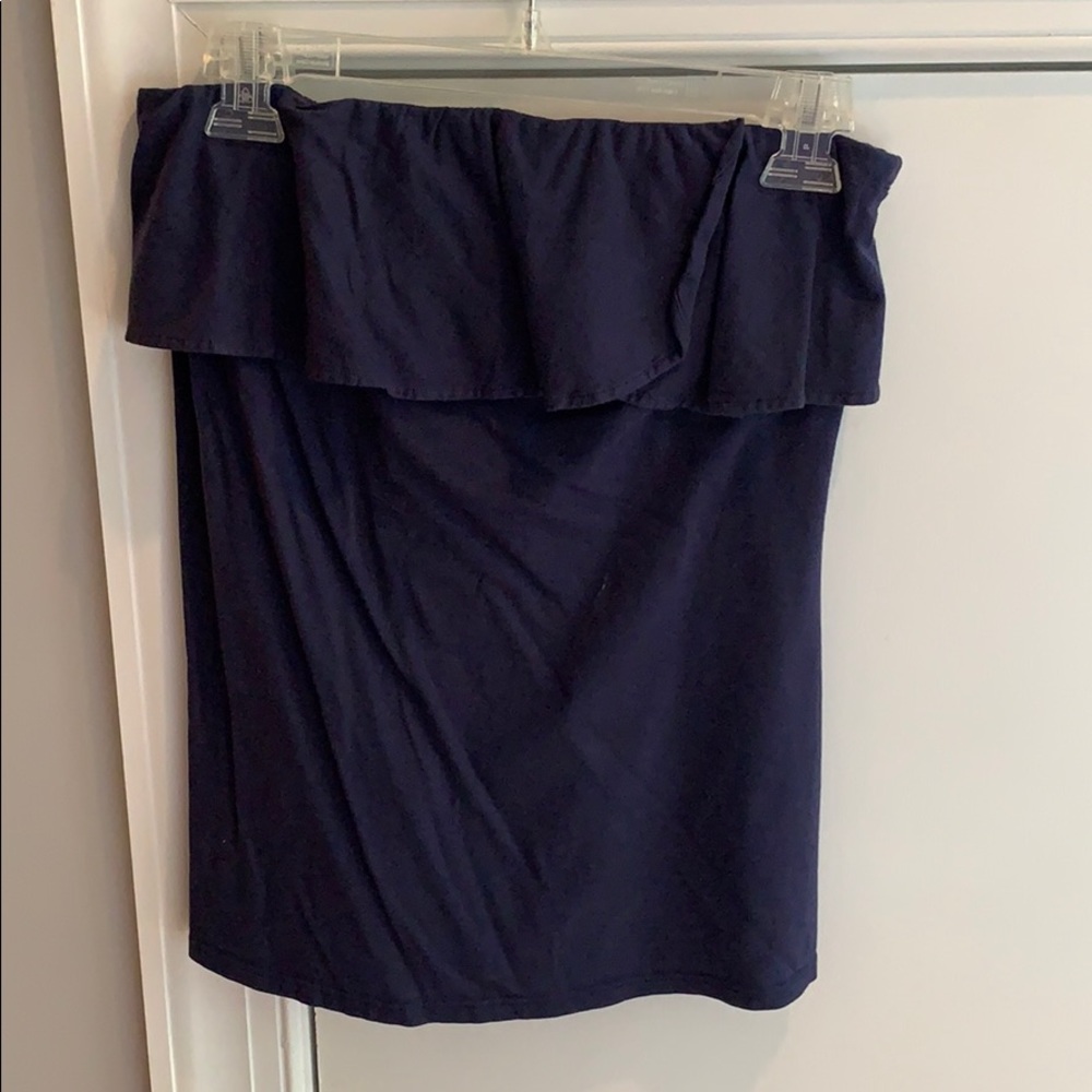 Lilly Pulitzer Navy Blue Strapless Shirt